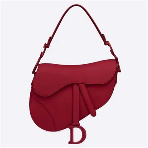 dior saddle bag cherry red|dior saddle pouch with strap.